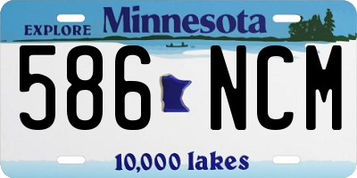 MN license plate 586NCM