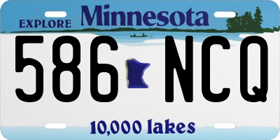 MN license plate 586NCQ