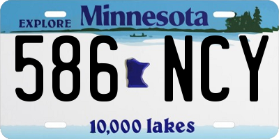 MN license plate 586NCY