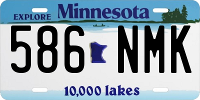MN license plate 586NMK