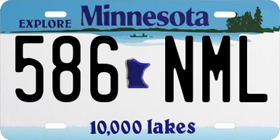 MN license plate 586NML