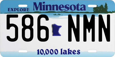 MN license plate 586NMN