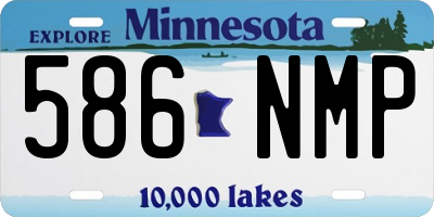 MN license plate 586NMP