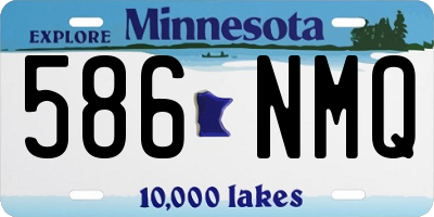 MN license plate 586NMQ