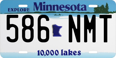 MN license plate 586NMT