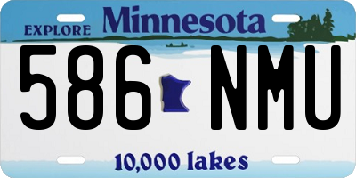 MN license plate 586NMU