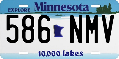 MN license plate 586NMV