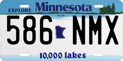 MN license plate 586NMX