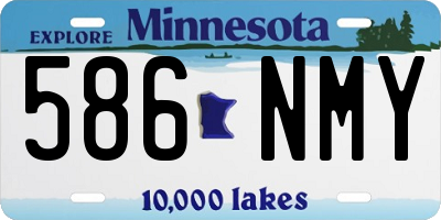 MN license plate 586NMY