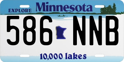 MN license plate 586NNB