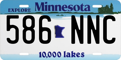 MN license plate 586NNC