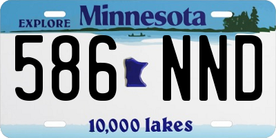 MN license plate 586NND