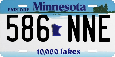 MN license plate 586NNE