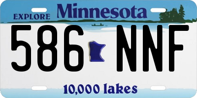 MN license plate 586NNF