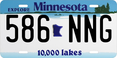 MN license plate 586NNG