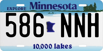 MN license plate 586NNH
