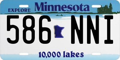 MN license plate 586NNI