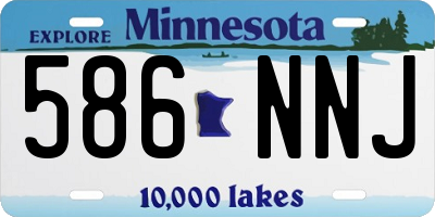 MN license plate 586NNJ
