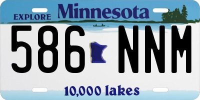 MN license plate 586NNM