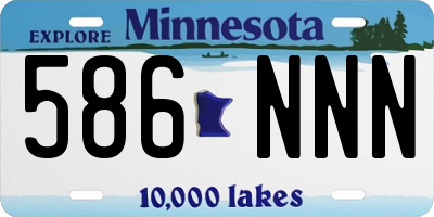 MN license plate 586NNN