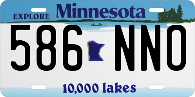 MN license plate 586NNO