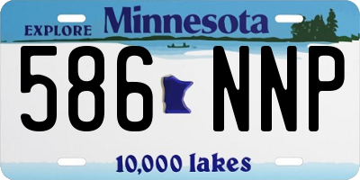 MN license plate 586NNP