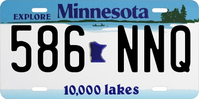 MN license plate 586NNQ