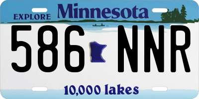 MN license plate 586NNR