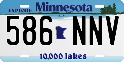 MN license plate 586NNV