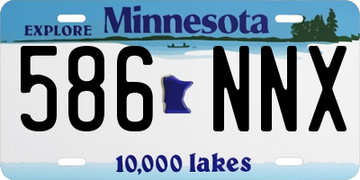 MN license plate 586NNX