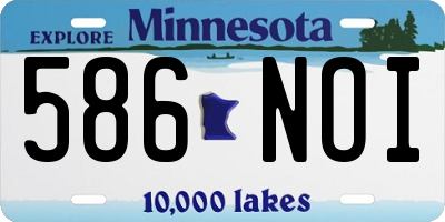 MN license plate 586NOI
