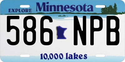 MN license plate 586NPB