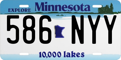 MN license plate 586NYY