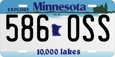 MN license plate 586OSS