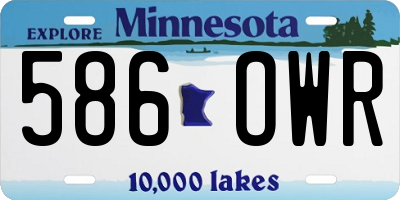 MN license plate 586OWR
