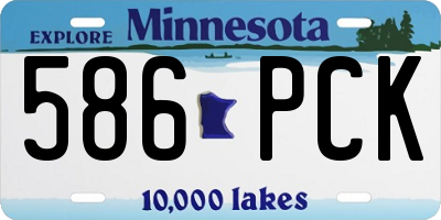 MN license plate 586PCK
