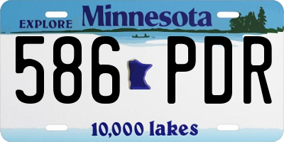 MN license plate 586PDR
