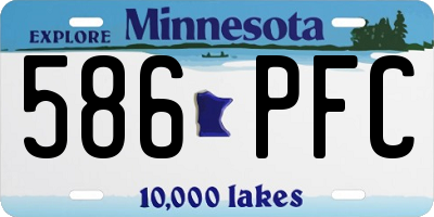MN license plate 586PFC