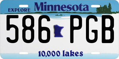 MN license plate 586PGB