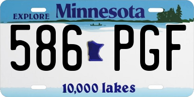 MN license plate 586PGF