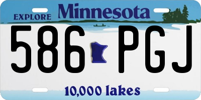 MN license plate 586PGJ