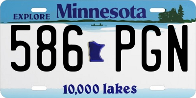 MN license plate 586PGN