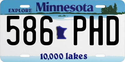 MN license plate 586PHD