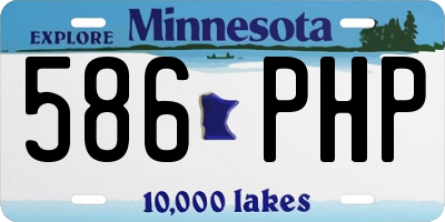MN license plate 586PHP