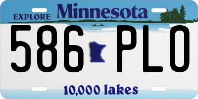 MN license plate 586PLO