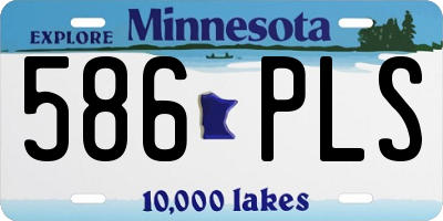 MN license plate 586PLS