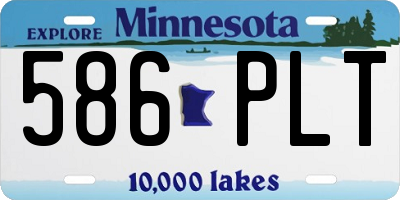 MN license plate 586PLT