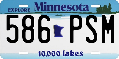 MN license plate 586PSM