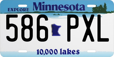 MN license plate 586PXL