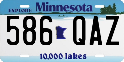 MN license plate 586QAZ